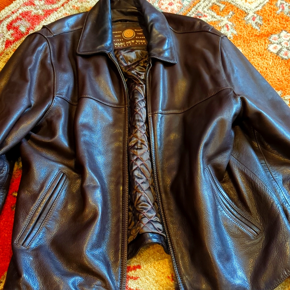 Marc New York brown leather jacket
